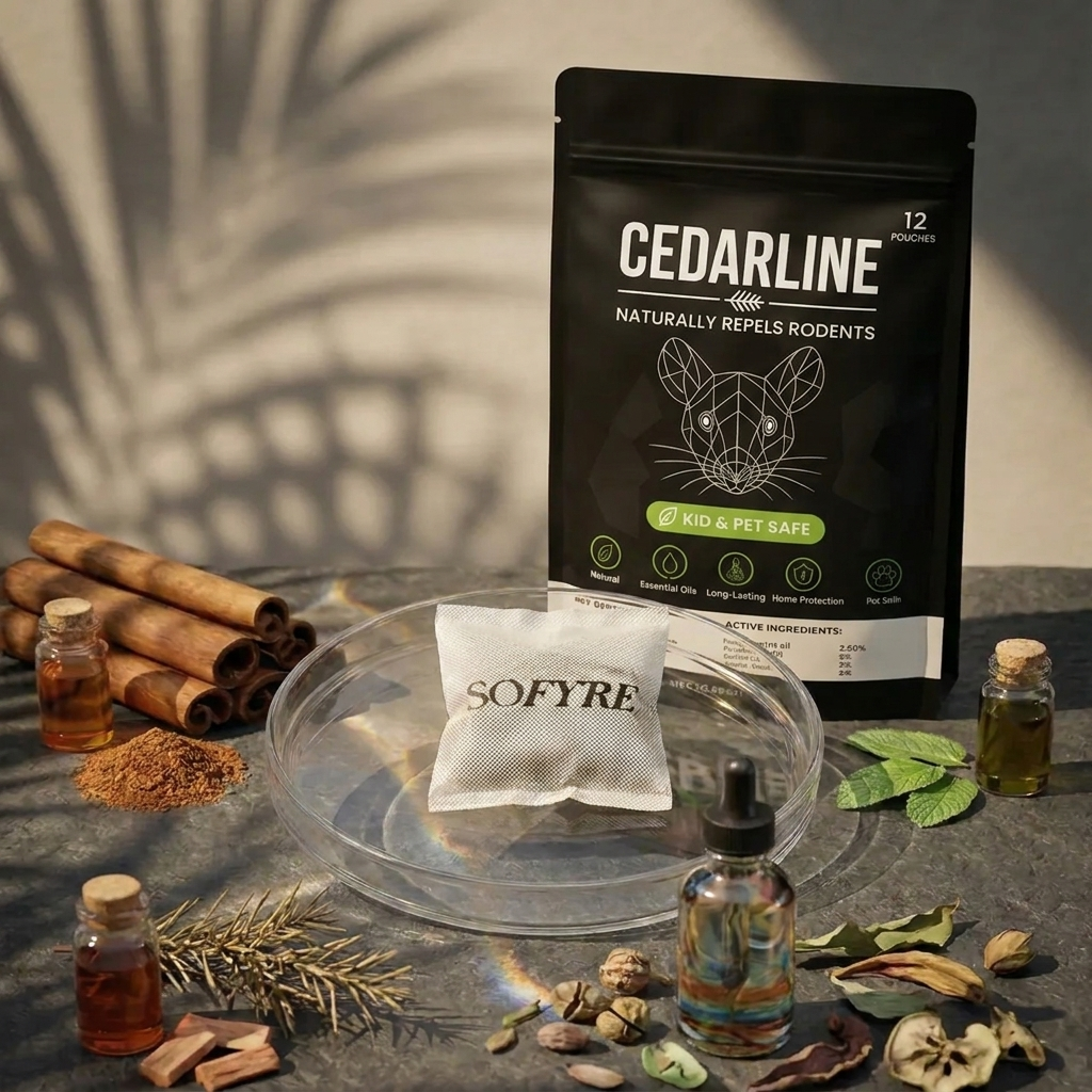 Cedarline pouch with natural ingredients